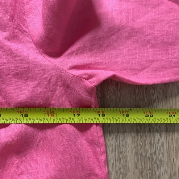 NWT Lilly Pulitzer Elyn Beaded 3/4 Sleeve Linen Top Women's 00 - Picture 9 of 10